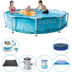 Intex Zwembad Plus Accessoires - Metal Frame Rond Strandzijde 305x76 Cm - Blauw