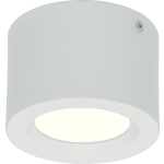 BES LED Led Downlight - Opbouw Rond Hoog 5w - Natuurlijk 4200k - Mat Aluminium - Ø105mm - Wit