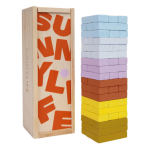 Sunnylife reisspel Jumbling Tower 7 x7 x 19 cm hout 55 delig