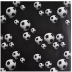 Verhaak kaftpapier voetbal junior 50 x 500 cm/wit - Zwart