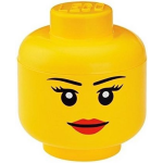 Lego Set Van 2 - Opbergbox Iconic Hoofd Girl 16 Cm, - - Geel