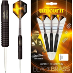 Unicorn Gary Anderson Brass Dartpijlen Steeltip 24g Messing Zwart/ - Geel