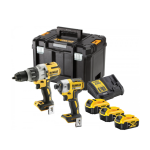 DeWalt DCK276P3T | Combiset | XRP Schroef/klopboormachine DCD996 + slagschroevendraaier DCF887 | 18V XR | Brushless | 3x5.0Ah | in TSTAK