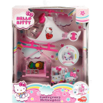 Simba Dickie Toys helikopter Hello Kitty meisjes 17,5 cm wit/roze 4 delig