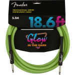 Fender Professional Glow in the Dark jackkabel 6.35 mm recht groen 5.5 meter