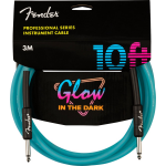 Fender Professional Glow in the Dark jackkabel 6.35 mm recht blauw 3 meter