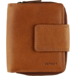 DSTRCT Wax Lane Leren Dames Portemonnee Rfid Met Rits - - Bruin