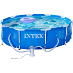 Intex opzetzwembad staal rond 305 cm - Blauw