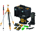 DeWalt DCE080D1GS-SET | roterende groene laser | 18V | 2.0Ah Li-Ion | Set | + DE0737 Meetlat + DE0735 statief