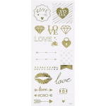 Creotime stickers Love 10 x 24 cm 14 delig - Goud