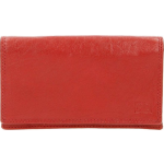 Double-d Dames Harmonica Portemonnee Voor 15 Pasjes - Huishoudportemonnee - Leer - - Rood