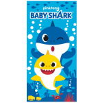 Pinkfong strandhanddoek Baby Shark 70 x 140 cm polyester - Blauw