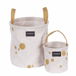 Roommate Opbergmanden 26/16 Cm Katoen/goud 2 Stuks - Wit