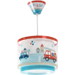 Dalber hanglamp Police glow in the dark 26,5 cm wit/blauw/rood