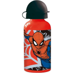 Stor drinkfles Spiderman junior 400 ml aluminium rood/blauw