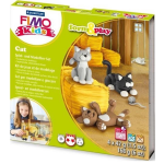 fimo speelklei kat junior//wit 6 delig - Zwart