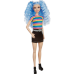 Barbie tienerpop #170 regenboog meisjes 32,5 cm 4 delig - Blauw