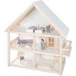 Roba poppenhuis met inrichting 74 x 70 x 30 cm MDF/hout beige