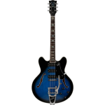 VOX Bobcat S66 Bigsby Sapphire Blue semi-akoestische gitaar