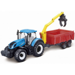 Bburago tractor met aanhanger T7.315 New Holland 32 x 11 cm