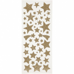 Creotime glitterstickers sterren 10 x 24 cm 110 delig - Goud
