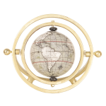 Clayre & Eef Wereldbol/globe 21*10*15 Cm Hout / Ijzer Rond Wereld 64197 - Beige