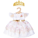 Heless babypoppenkleding prinsessenjurk 35 45 cm roze 2 delig - Wit