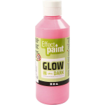 Creotime glow in the dark verf licht 250 ml - Rood