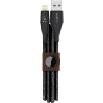 Belkin Duratek Plus Lightning/usb-a-kabel Met Leren Bandje, 1.2 Meter - Negro
