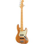 Fender American Professional II Jazz Bass V Roasted Pine MN 5-snarige elektrische basgitaar met koffer