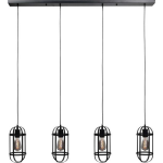 Highlight Hanglamp Longo 4 Lichts - Zwart