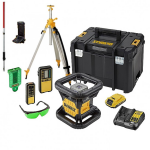 DeWalt DCE079D1G-SET - 18V XR Volautomatische roterende laser | groene laser + Statief en Meetlat