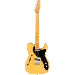 Fender Britt Daniel Tele Thinline MN Gold elektrische gitaar met koffer - Geel