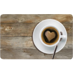 Abodee onbijtplank Coffee Heart 23,5 x 14,4 cm melamine bruin