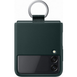 Samsung Galaxy Z Flip 3 Siliconen Back Cover Ring Donker - Verde