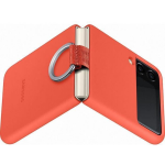 Samsung Galaxy Z Flip 3 Siliconen Back Cover Ring - Coral