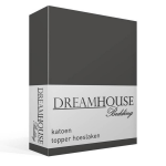 Dreamhouse Katoen Topper Hoeslaken - 1-persoons (90x200 Cm) - Grijs