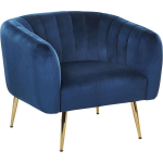 Beliani Laconia Fauteuil Fluweel 62 X 85 Cm - Blauw