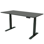 IVOL Elektrisch Verstelbaar Bureau - 160x80 Cm - Dual Motor - / Antraciet - Zwart