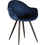 LABEL51 Eetkamerstoel Forli Fluweel - Blauw