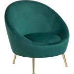 Beliani Langa Fauteuil Fluweel 76 X 80 Cm - Verde