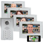 ELRO Dv477ip4 Wifi Ip Video Deur Intercom - Met 4x 7 Inch Kleurenscherm - Bekijken En Communiceren Via App - Grijs