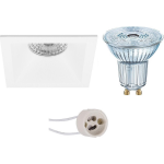 Osram - Led Spot Set - Parathom Par16 927 36d - Pragmi Pollon Pro - Gu10 Fitting - Dimbaar - Inbouw Vierkant - Mat - - Wit