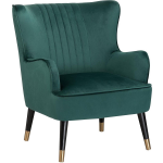 Beliani Varberg Fauteuil Fluweel 77 X 74 Cm - Groen