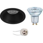 Osram - Led Spot Set - Parathom Par16 940 36d - Pragmi Pollon Pro - Gu10 Fitting - Dimbaar - Inbouw Rond - Mat - - Zwart