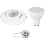 BES LED Led Spot Set - Pragmi Nivas Pro - Gu10 Fitting - Dimbaar - Inbouw Rond - Mat - 6w - Warm 3000k - Trimless - - Wit