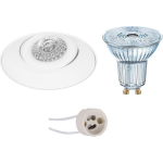 Osram - Led Spot Set - Parathom Par16 930 36d - Pragmi Nivas Pro - Gu10 Fitting - Dimbaar - Inbouw Rond - Mat - 3.7w - Wit