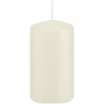 Trend Candles 1x Ivoorte Cilinderkaars/stompkaars 6 X 12 Cm 40 Branduren - Geurloze Kaarsen - Woondecoraties - Wit