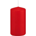 Trend Candles 1x Rode Cilinderkaars/stompkaars 5 X 10 Cm 23 Branduren - Geurloze Kaarsen - Woondecoraties - Rood