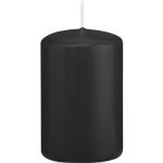 Trend Candles 1xe Cilinderkaars/stompkaars 5 X 8 Cm 18 Branduren - Geurloze Kaarsen - Woondecoraties - Zwart